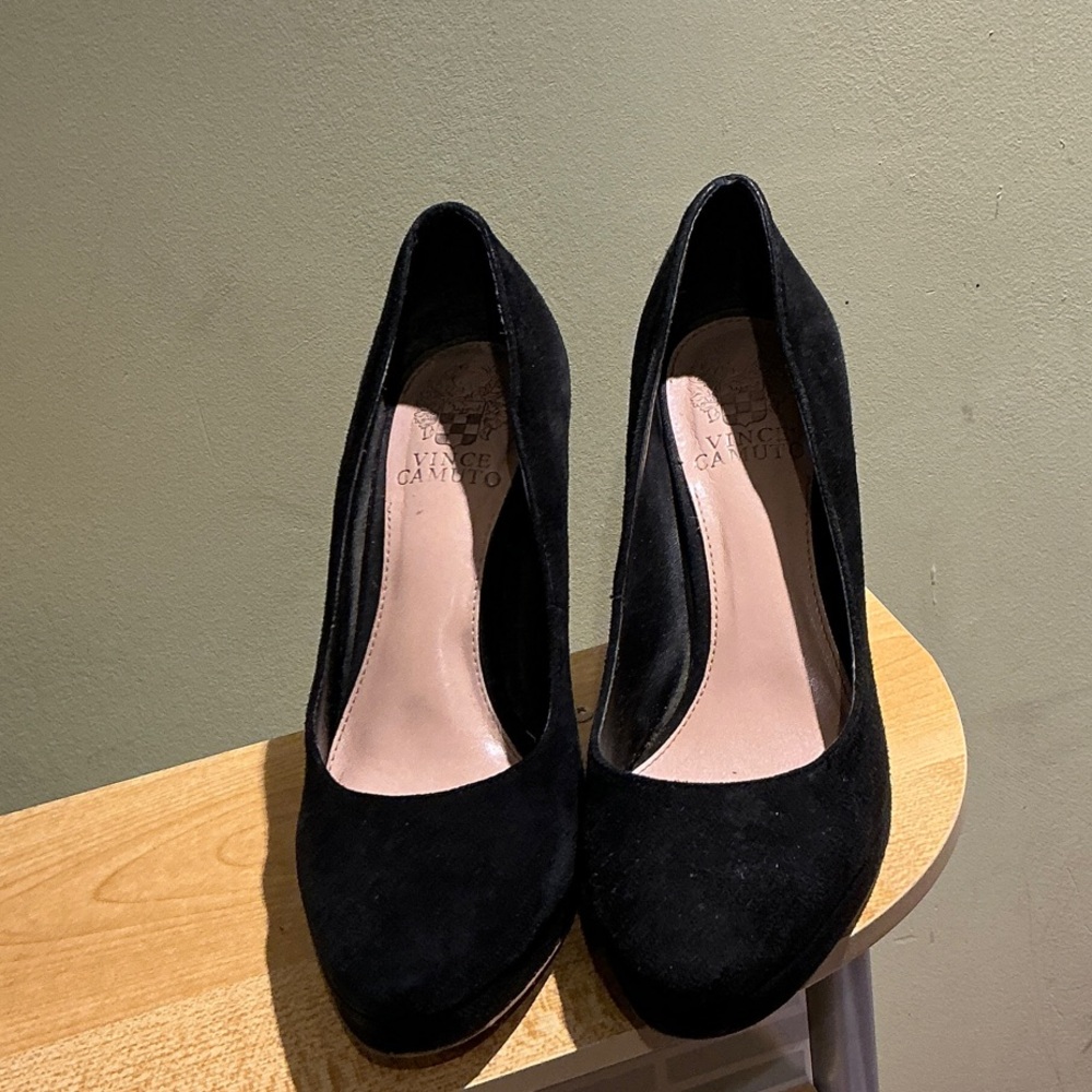 Vince Camuto Black Suede Heels